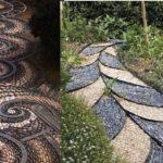 Beautiful pebble paths in the garden.