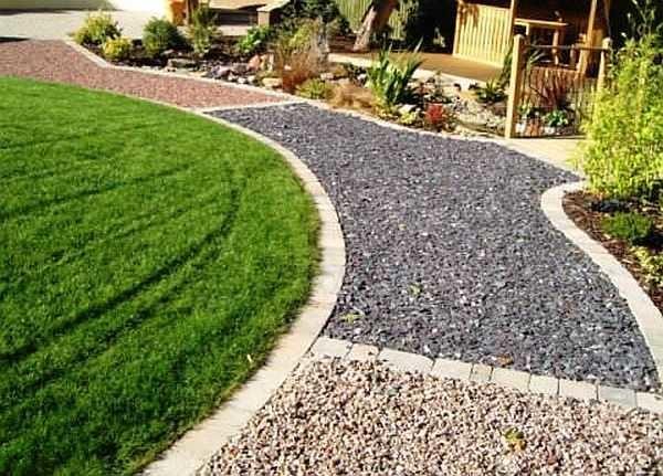 Example of a gravel driveway