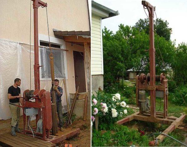 Self-made mini drilling rig