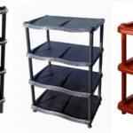 The cheapest are plastic shoe shelves