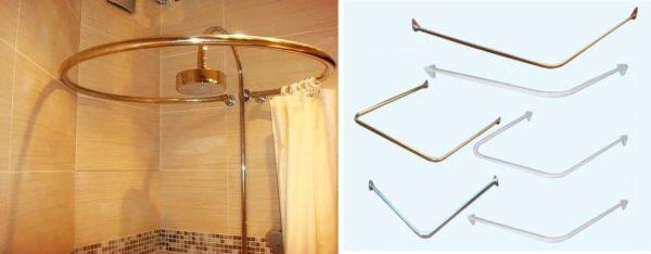 The bathtub curtain holder can be of any shape