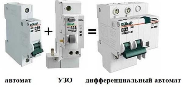 A dif-automatic is placed instead of a combination of an automatic circuit breaker and an RCD.