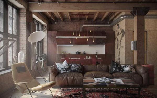 One of the loft style interiors