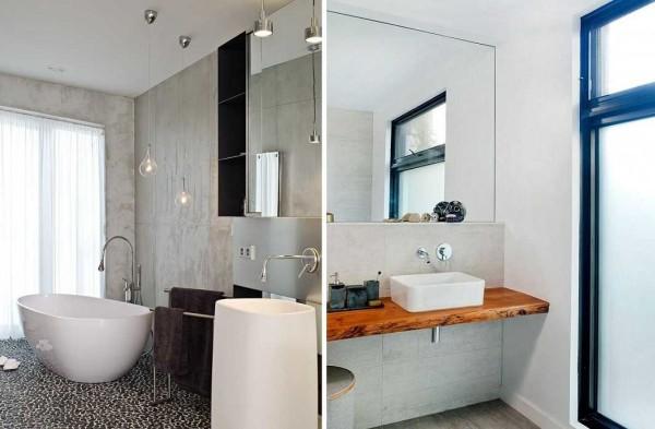 Loft-style bathroom