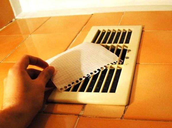 It is easy to check how well the bathroom ventilation works 