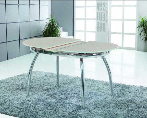 Sliding glass table 