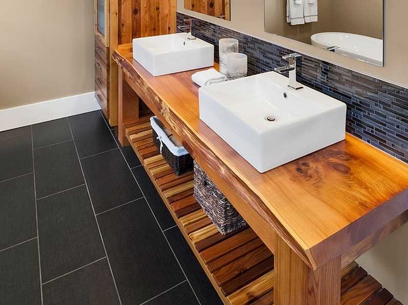 Bathroom countertop under the sink: choice and self-manufacturing