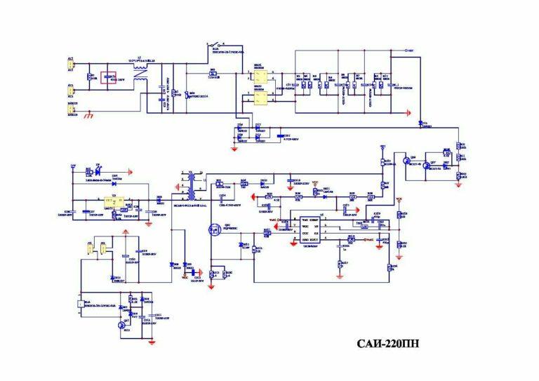 Schematic of Resanta SAI 220PH welding inverter