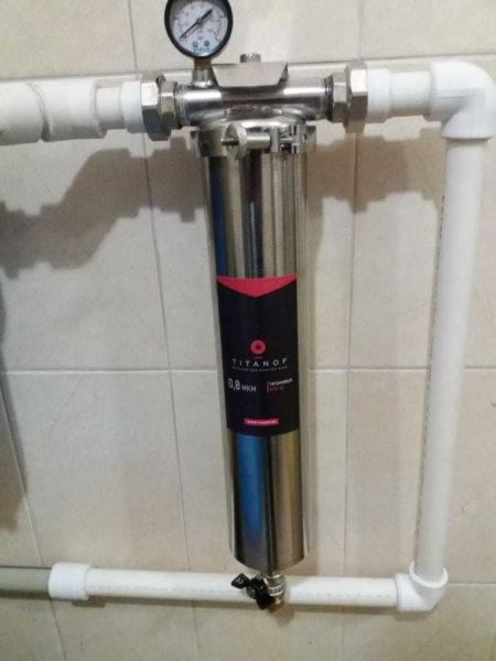 Titanof titanium water filter for apartments