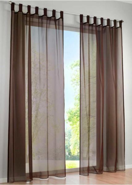 Brown veil without loops is a great option for a bedroom with a balcony