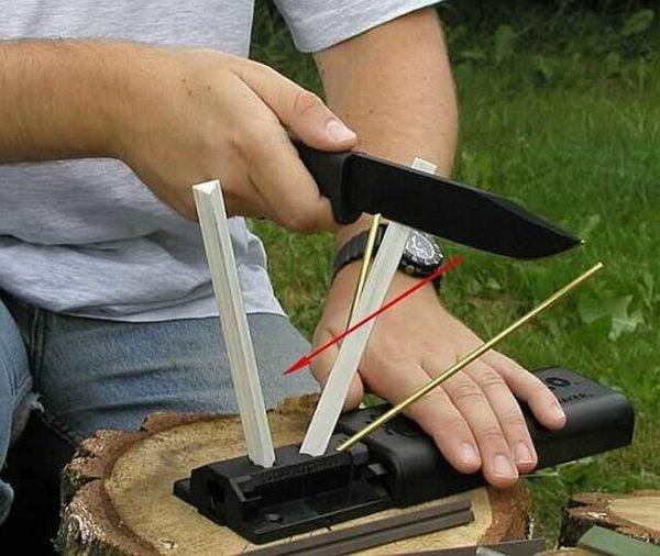 Bar holder for knife sharpening