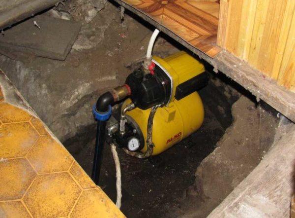 Installing the pumping station in a sub-floor - the noise from its operation may be too audible