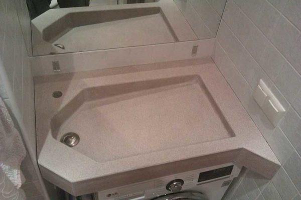 Artificial stone sinks are made to customer's measurements