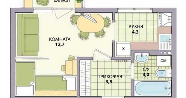 Options for remodeling Khrushchevki: 1, 2, 3, 4 - x room, photo before and after