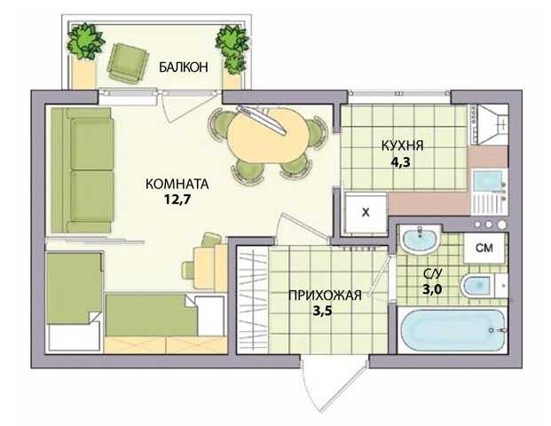 Options for remodeling Khrushchevki: 1, 2, 3, 4 - x room, photo before and after