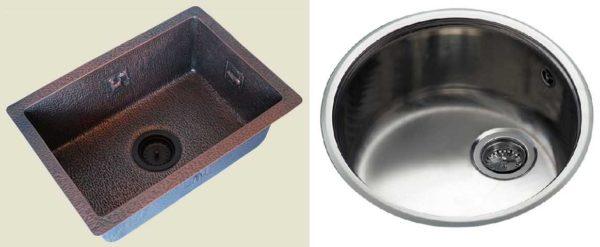 Metal sinks for the kitchen: copper and stainless steel sinks 