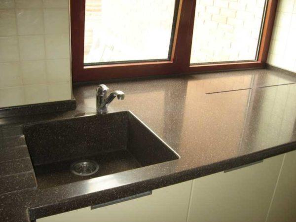 Example of a composite sink - molded in with the countertop