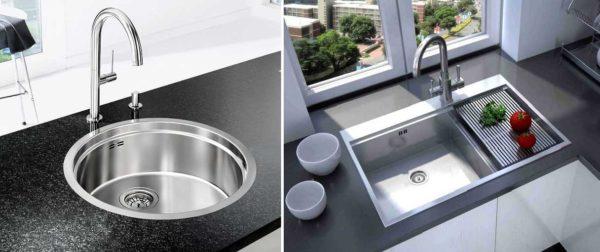 Types and choice of kitchen sink