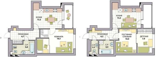 Allocation of a children's room in a one-room apartment