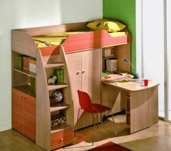 And then there's this version of a loft bed with a workstation underneath