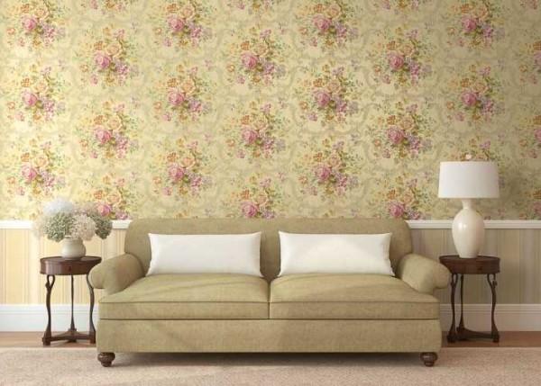 Classic flowers on a beige background