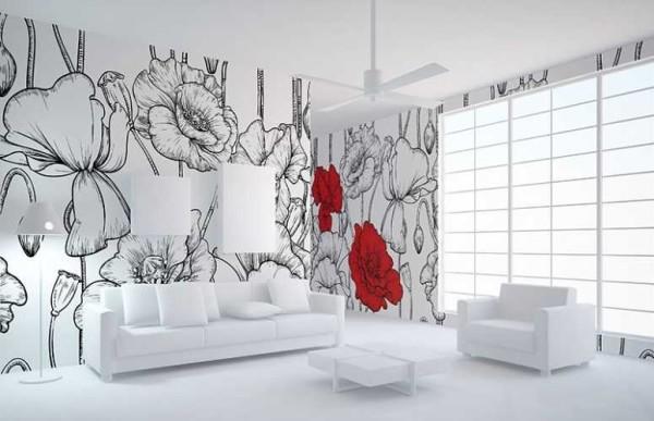 For fast-paced interiors graphic photo wallpaper