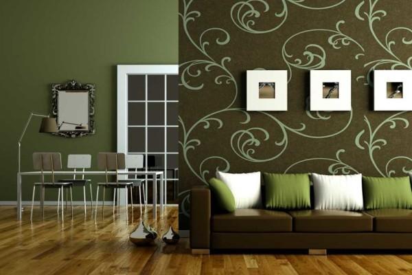 living room wallpaper combination photo