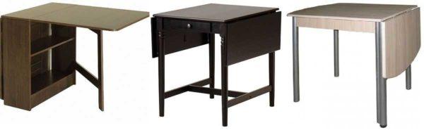 Folding folding table for small kitchen in several variants