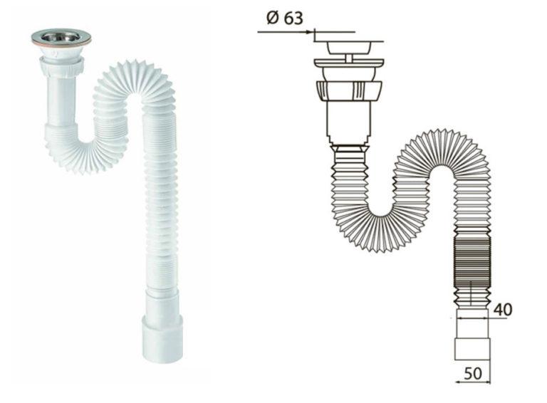 Corrugated hose drain