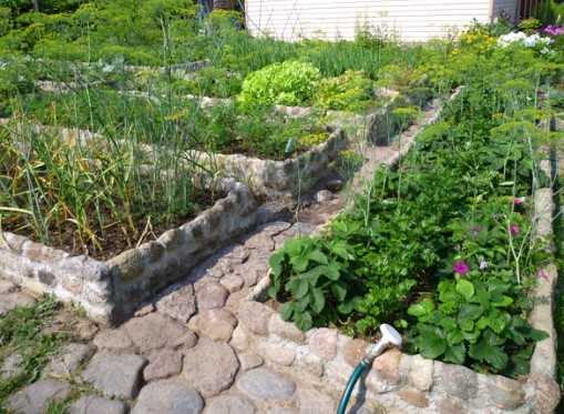 Concrete and stone beds can be made this way as well