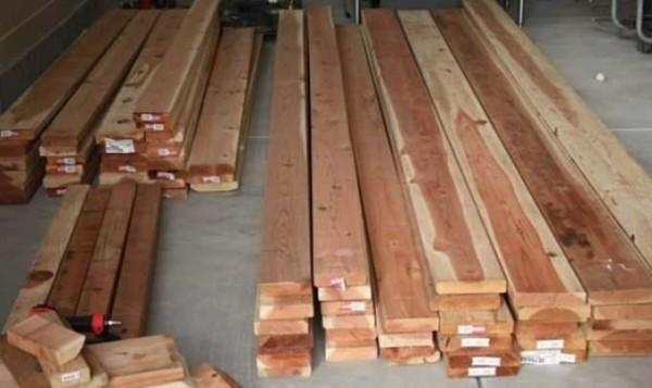 Planks are planed, treated with impregnation to retard rotting